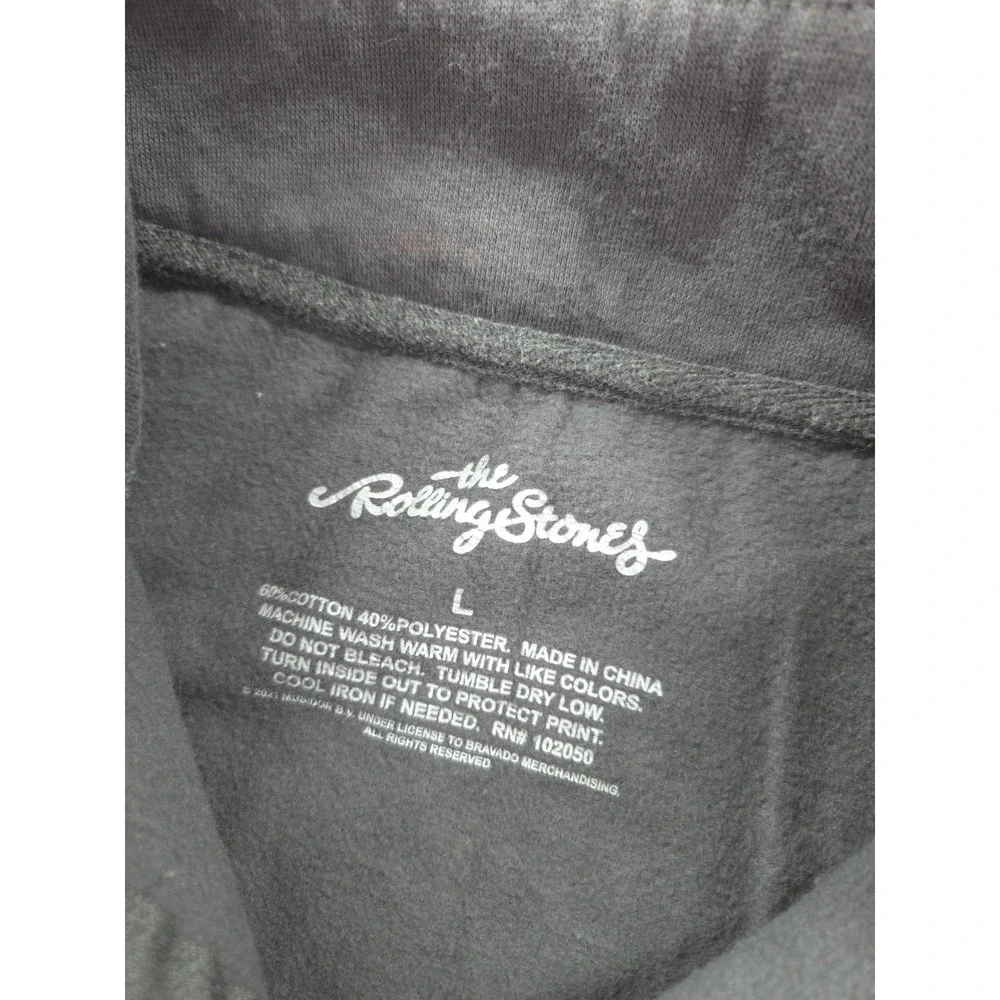 The Rolling Stones 1/4 Zip Cropped‎ Sweatshirt Womens Large Tongue